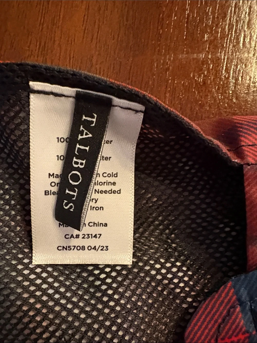 Dog Plaid Hooded Raincoat - Red and Blue XS